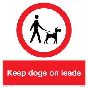 Keep dogs on leads
